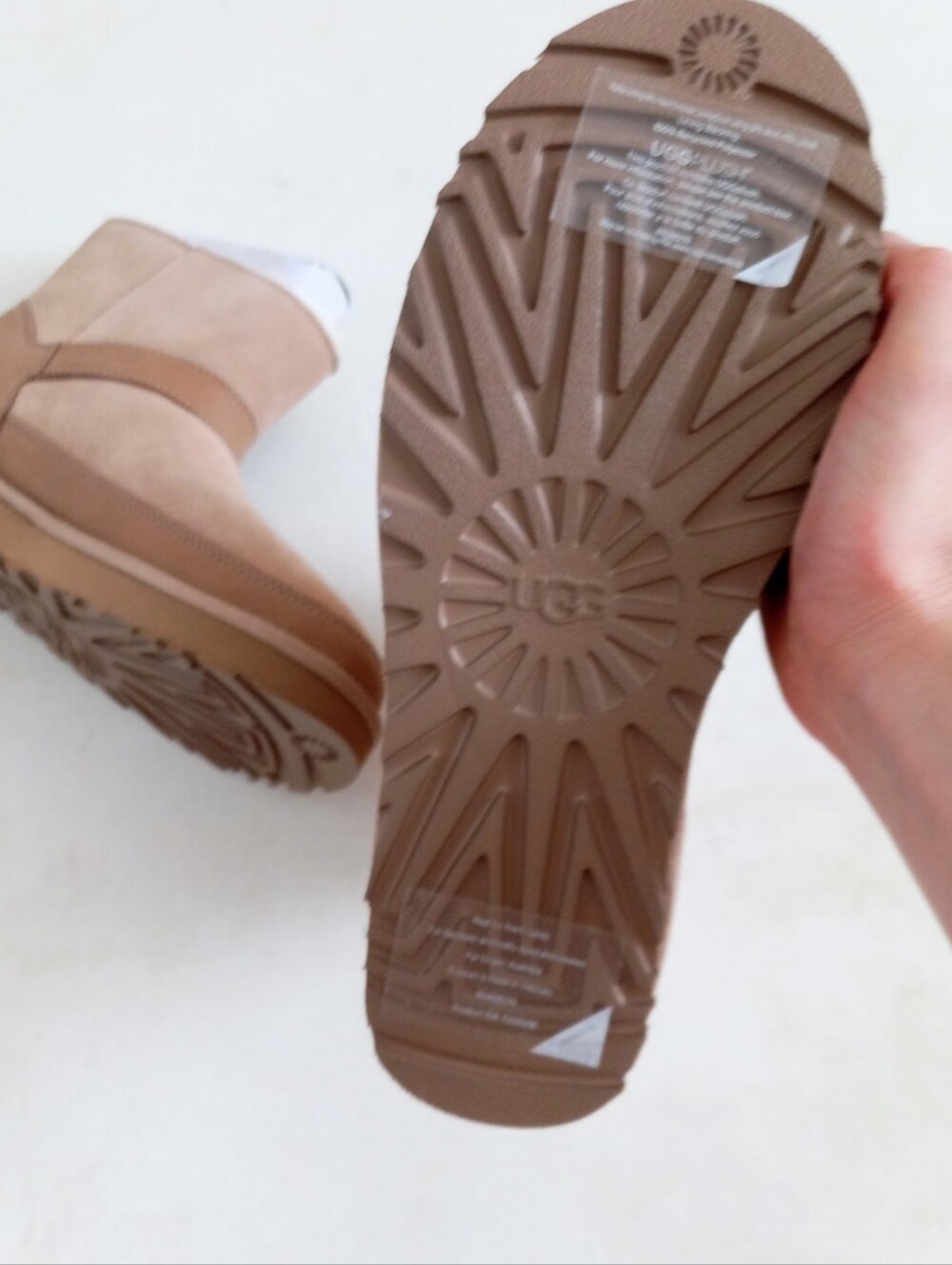 UGG Classic Mini Bellina belted tan shearling lined boots - Picture 6 of 13